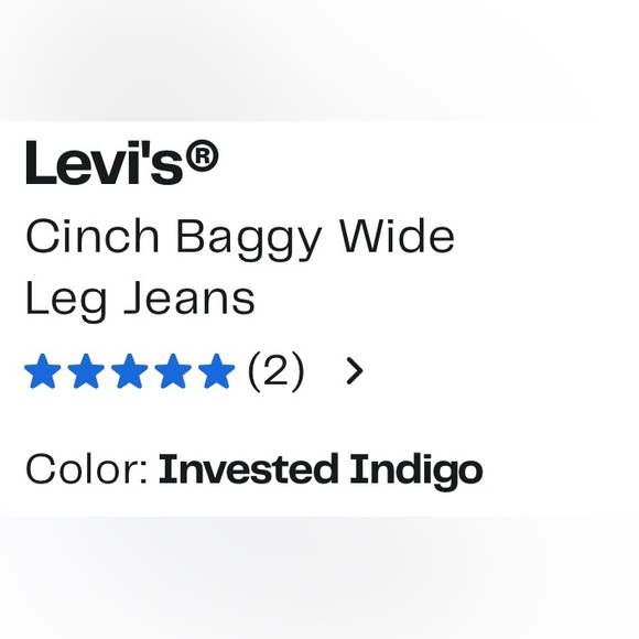 Levi’s cinch baggy wide leg jeans - Picture 5 of 7